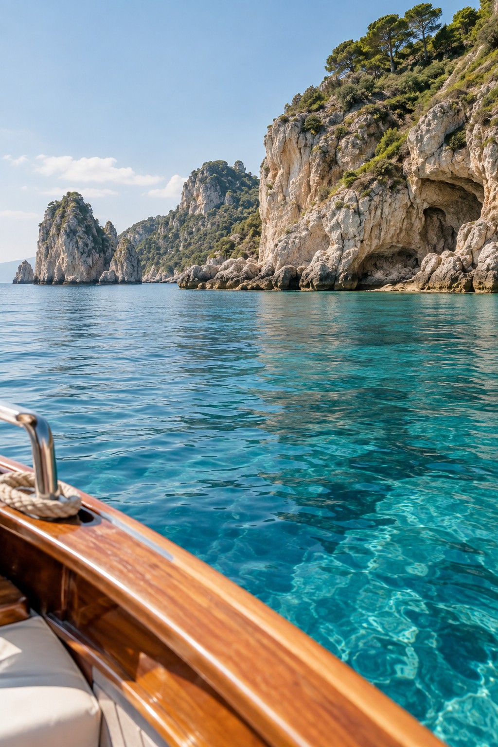 Adriatic Sea viewed from a boat; illustrative image